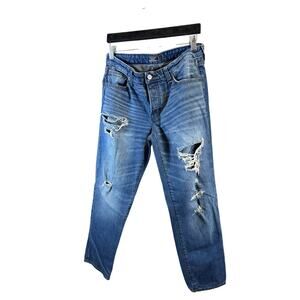 Abercrombie & Fitch Slim Boyfriend Jeans Women 27 Distressed Mid Rise